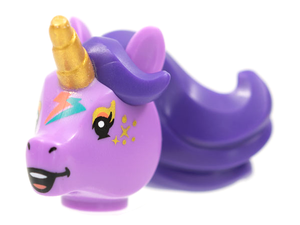 LEGO® onderdeel Hoofd Aangepast Medium Lavendel 70751pb02