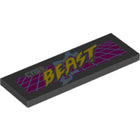 LEGO® los onderdeel Tegel met Motief Zwart 69729pb015