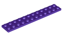 Plaatje in Gallery viewer laden, LEGO® los onderdeel Plaat Algemeen in kleur Donkerpaars 2445