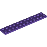 Plaatje in Gallery viewer laden, LEGO® los onderdeel Plaat Algemeen in kleur Donkerpaars 2445