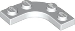 LEGO® los onderdeel Plaat Rond in kleur Wit 68568
