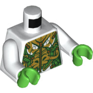 LEGO® los onderdeel Lijf met Motief Wit 973pb4244c01