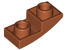 LEGO® los onderdeel Dakpan Gebogen Donker Oranje 24201