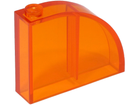 LEGO® los onderdeel Dakpan Gebogen Doorzichtig Oranje 65734