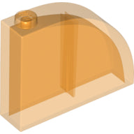 LEGO® los onderdeel Dakpan Gebogen Doorzichtig Oranje 65734