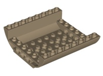 LEGO® los onderdeel Dakpan Gebogen Donker Geelbruin 54091