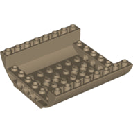 LEGO® los onderdeel Dakpan Gebogen Donker Geelbruin 54091