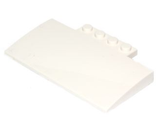 Plaatje in Gallery viewer laden, LEGO® los onderdeel Dakpan Gebogen in kleur Wit 15625