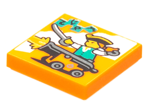 LEGO® los onderdeel Tegel met Motief Oranje 3068bpb1770