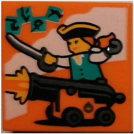 LEGO® los onderdeel Tegel met Motief Oranje 3068bpb1770