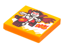 Plaatje in Gallery viewer laden, LEGO® los onderdeel Tegel met Motief Oranje 3068pb1768