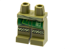 Plaatje in Gallery viewer laden, LEGO® los onderdeel Benen met Motief Olijfgroen 970c00pb1308