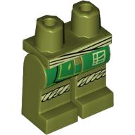 LEGO® los onderdeel Benen met Motief Olijfgroen 970c00pb1308