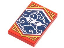 Plaatje in Gallery viewer laden, LEGO® los onderdeel Tegel met Motief Rood 26603pb214