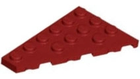 LEGO® los onderdeel Wig Plaat in kleur Donkerrood 48208