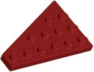 LEGO® los onderdeel Wig Plaat in kleur Donkerrood 48205