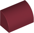 LEGO® los onderdeel Dakpan Gebogen in kleur Donkerrood 37352