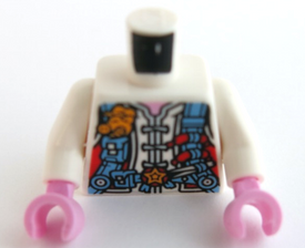 LEGO® los onderdeel Lijf met Motief Wit 973pb4333c01