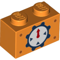 Plaatje in Gallery viewer laden, LEGO® los onderdeel Steen met Motief Oranje 3004pb229