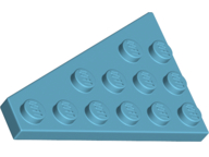 LEGO® los onderdeel Wig Plaat Medium Azuurblauw 48205