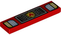 LEGO® los onderdeel Tegel met Motief in kleur Rood 2431pb704