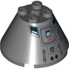 LEGO® Kegel met Motief Donker Blauwachtig Grijs 3943bpb06