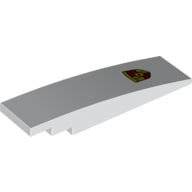LEGO® los onderdeel Dakpan Gebogen met Motief Wit 42918pb07