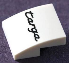 Plaatje in Gallery viewer laden, LEGO® los onderdeel Dakpan Gebogen met Motief Wit 15068pb332