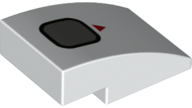 LEGO® los onderdeel Dakpan Gebogen met Motief Wit 24309pb028