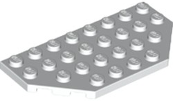 LEGO® los onderdeel Wig Plaat in kleur Wit 68297