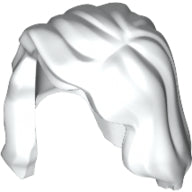LEGO® los onderdeel Haar in kleur Wit 85974