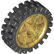 LEGO® los onderdeel Wiel in kleur Parel Goud 74214c01