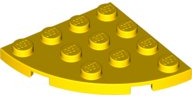 LEGO® los onderdeel Plaat Rond in kleur Geel 30565