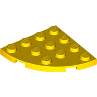 LEGO® los onderdeel Plaat Rond in kleur Geel 30565