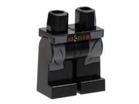 LEGO® los onderdeel Benen met Motief Zwart 970c00pb1374