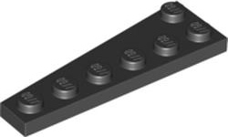 LEGO® los onderdeel Wig Plaat in kleur Zwart 78444