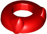 LEGO® los onderdeel Hoofddeksels in kleur Rood 25264