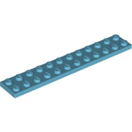 Plaatje in Gallery viewer laden, LEGO® los onderdeel Plaat Algemeen Medium Azuurblauw 2445