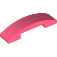 LEGO® los onderdeel Dakpan Gebogen in kleur Koraal 93273