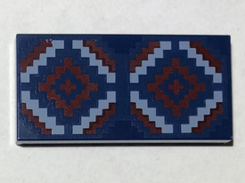 LEGO® los onderdeel Tegel met Motief Donkerblauw 87079pb1034