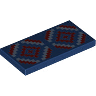 LEGO® los onderdeel Tegel met Motief Donkerblauw 87079pb1034