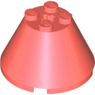 LEGO® los onderdeel Kegel in kleur Koraal 3943b