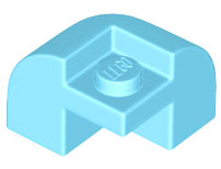 LEGO® los onderdeel Dakpan Gebogen Medium Azuurblauw 67810