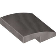 LEGO® los onderdeel Dakpan Gebogen Metallisch Zilver 15068