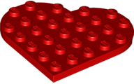 LEGO® los onderdeel Plaat Rond in kleur Rood 46342