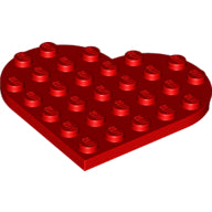 Plaatje in Gallery viewer laden, LEGO® los onderdeel Plaat Rond in kleur Rood 46342