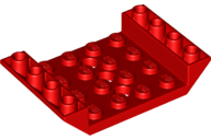 LEGO® los onderdeel Dakpan Omgekeerd in kleur Rood 60219