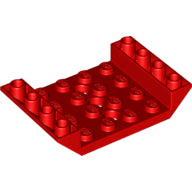 LEGO® los onderdeel Dakpan Omgekeerd in kleur Rood 60219
