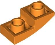 LEGO® los onderdeel Dakpan Gebogen Omgekeerd Oranje 24201