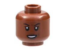 Plaatje in Gallery viewer laden, LEGO® los onderdeel Hoofd Roodachtig Bruin 3626pb2924